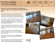 Tablet Screenshot of peterburkefloorsanding.com